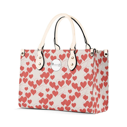 Minimal Hearts Luxury Women Leather Handbag (3 sizes) - DeRose Seasonal