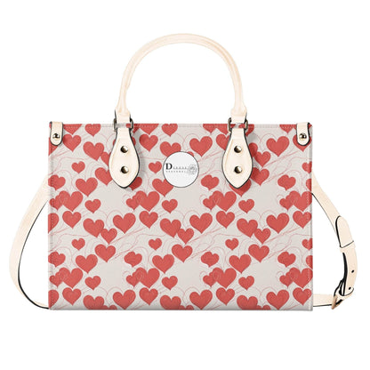 Minimal Hearts Luxury Women Leather Handbag (3 sizes) - DeRose Seasonal