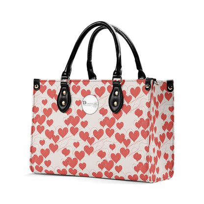 Minimal Hearts Luxury Women Leather Handbag (3 sizes) - DeRose Seasonal