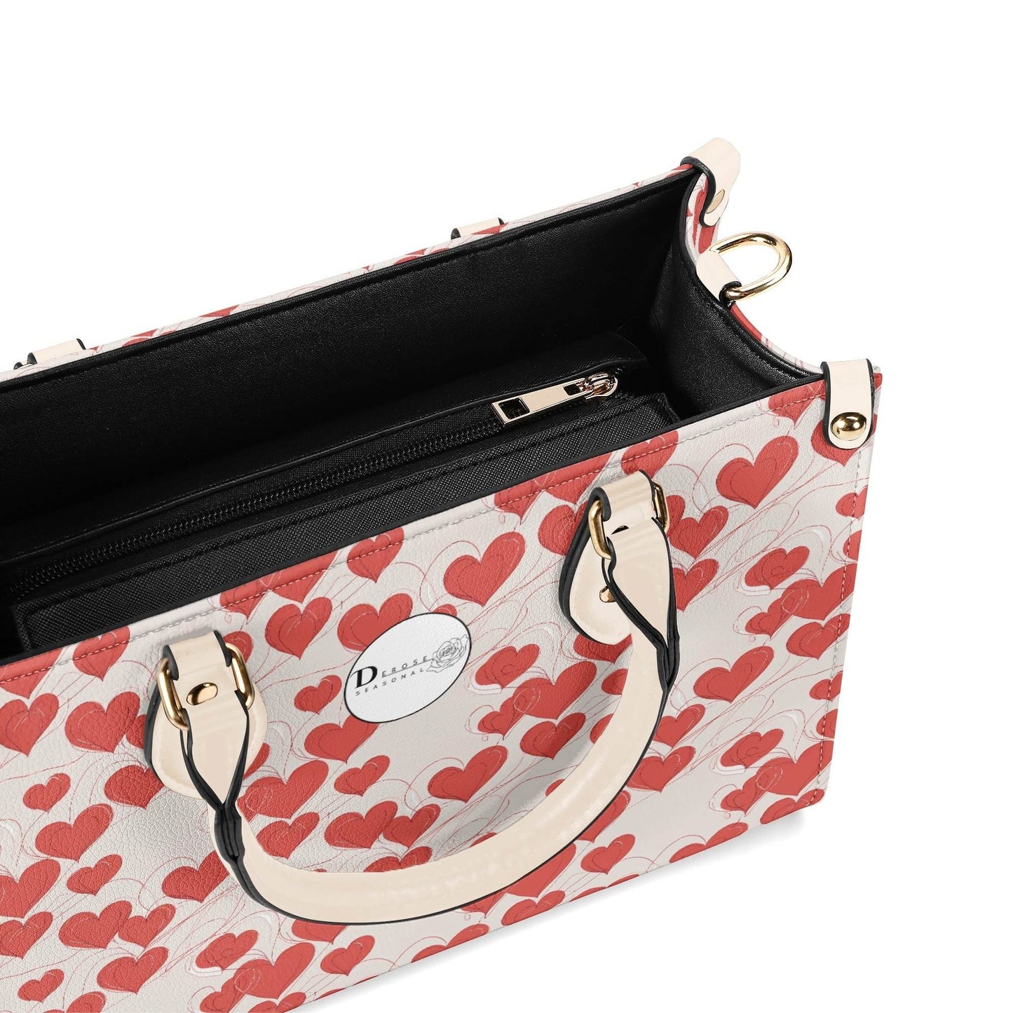Minimal Hearts Luxury Women Leather Handbag (3 sizes) - DeRose Seasonal