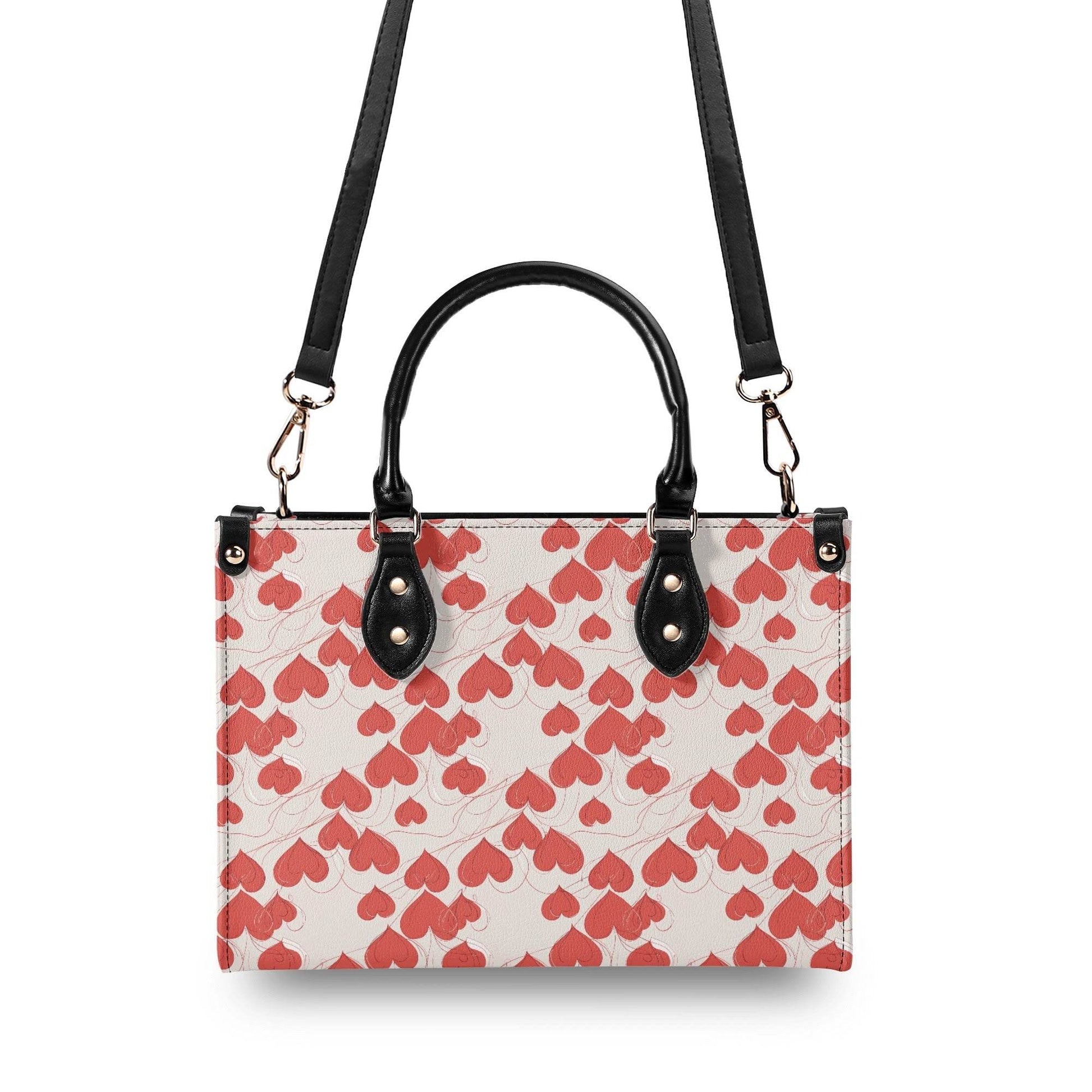 Minimal Hearts Luxury Women Leather Handbag (3 sizes) - DeRose Seasonal