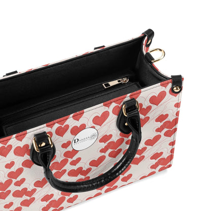 Minimal Hearts Luxury Women Leather Handbag (3 sizes) - DeRose Seasonal