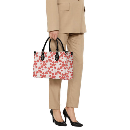 Minimal Hearts Luxury Women Leather Handbag (3 sizes) - DeRose Seasonal