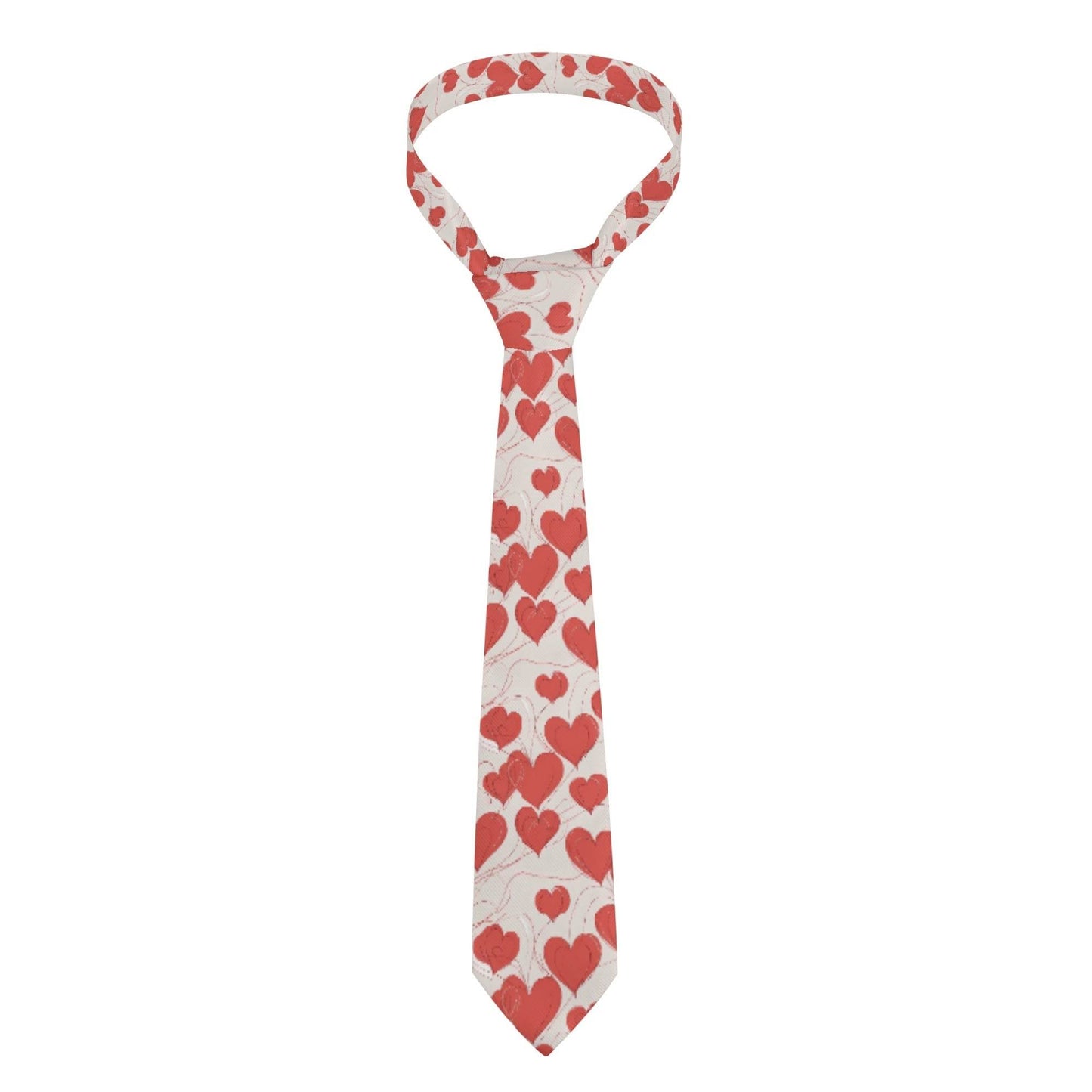 Minimal Hearts Men's Necktie - DeRose Seasonal