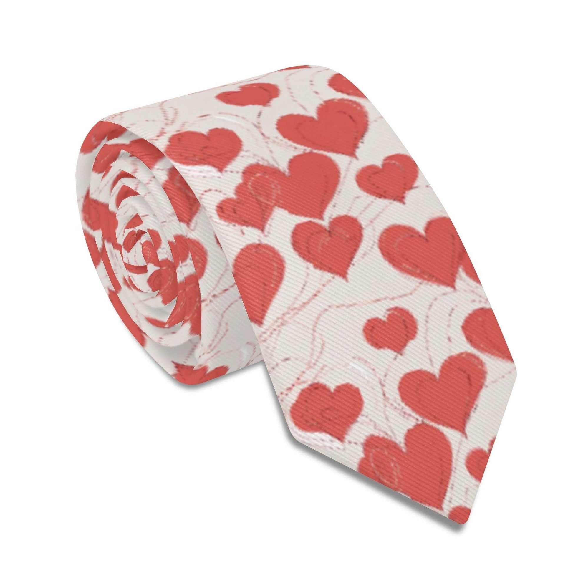 Minimal Hearts Men's Necktie - DeRose Seasonal