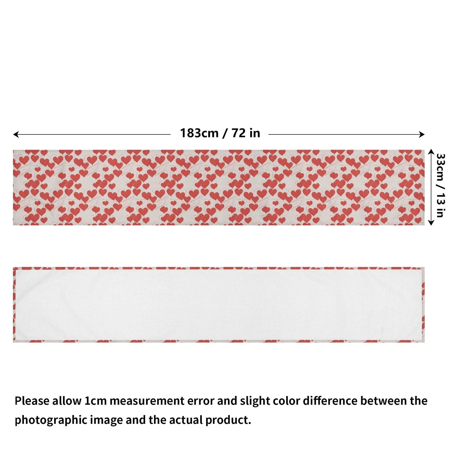 Minimal Hearts Polyester Table Runner - DeRose Seasonal