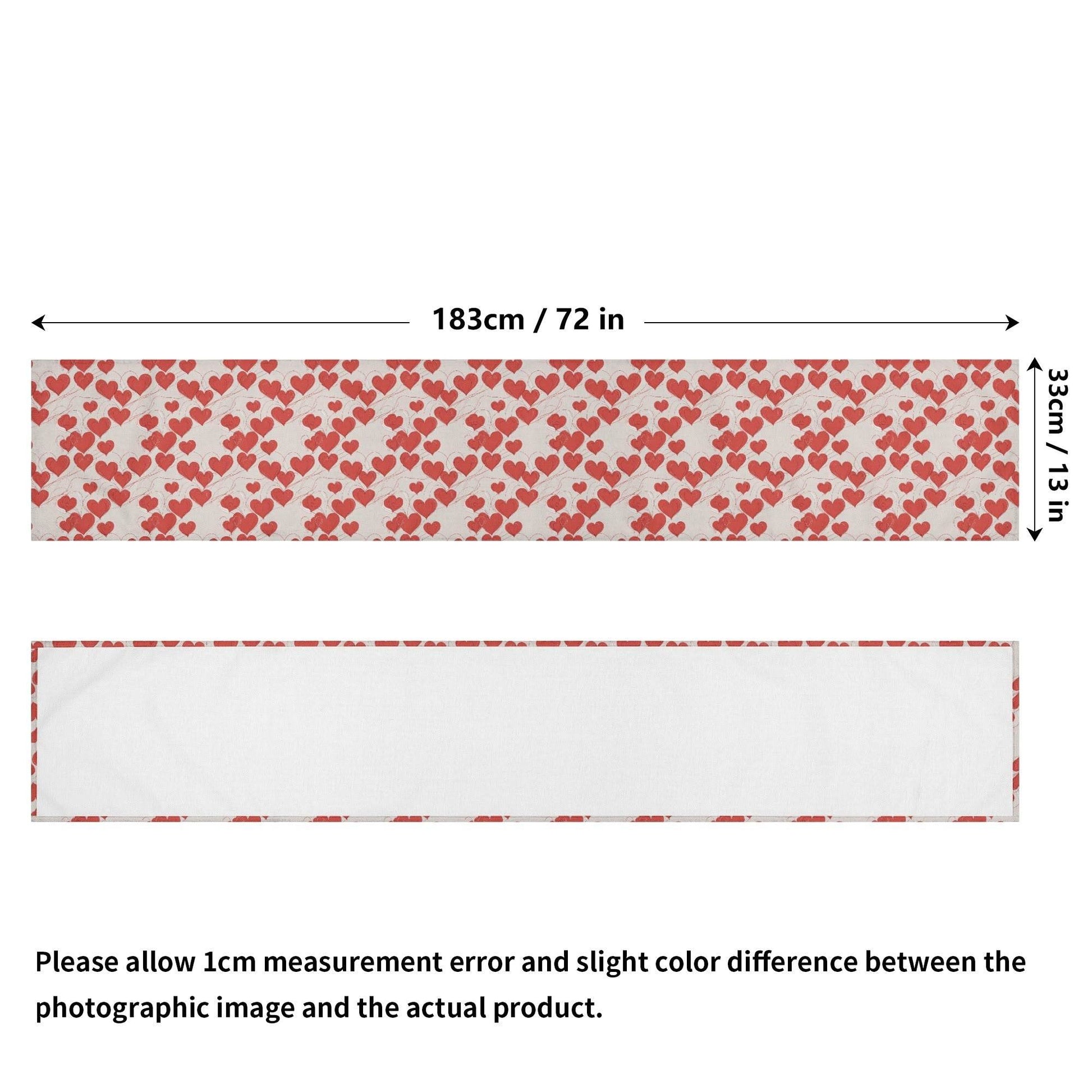 Minimal Hearts Polyester Table Runner - DeRose Seasonal