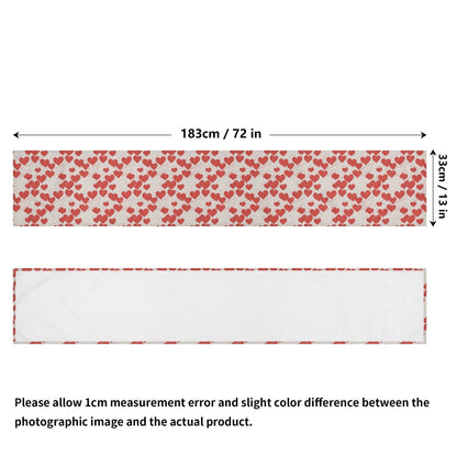 Minimal Hearts Polyester Table Runner - DeRose Seasonal