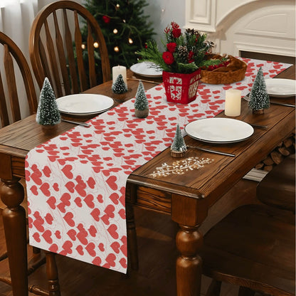 Minimal Hearts Polyester Table Runner - DeRose Seasonal