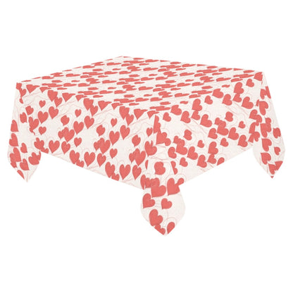Minimal Hearts Polyester Tablecloth Polyester Tablecloth 70"x 52" DeRose Seasonal