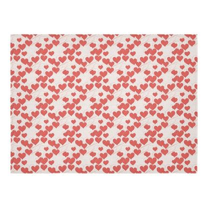 Minimal Hearts Polyester Tablecloth Polyester Tablecloth 70"x 52" DeRose Seasonal