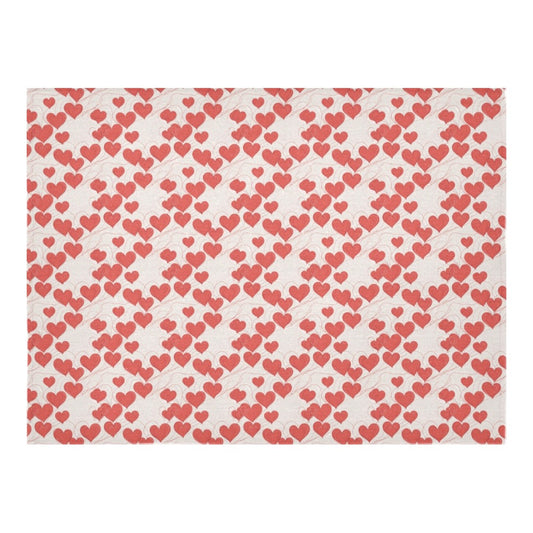 Minimal Hearts Polyester Tablecloth Polyester Tablecloth 70"x 52" DeRose Seasonal