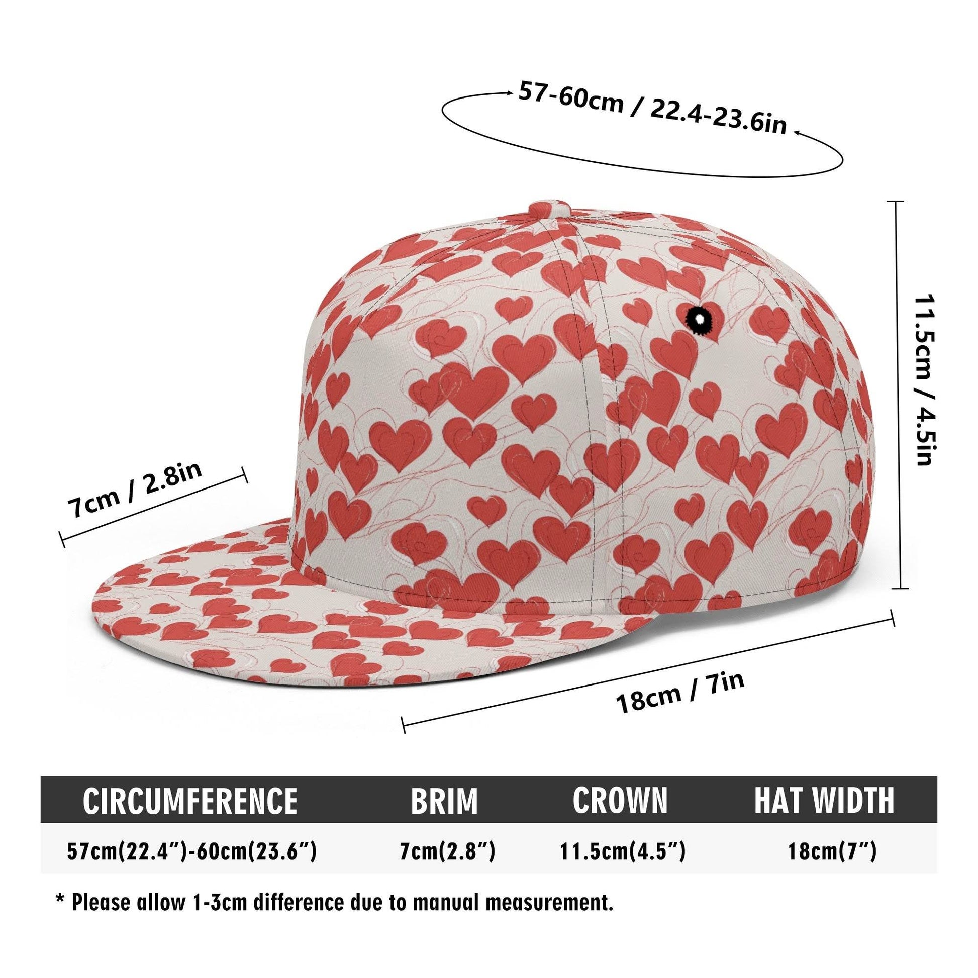 Minimal Hearts Unisex Classic Snapbacks - DeRose Seasonal