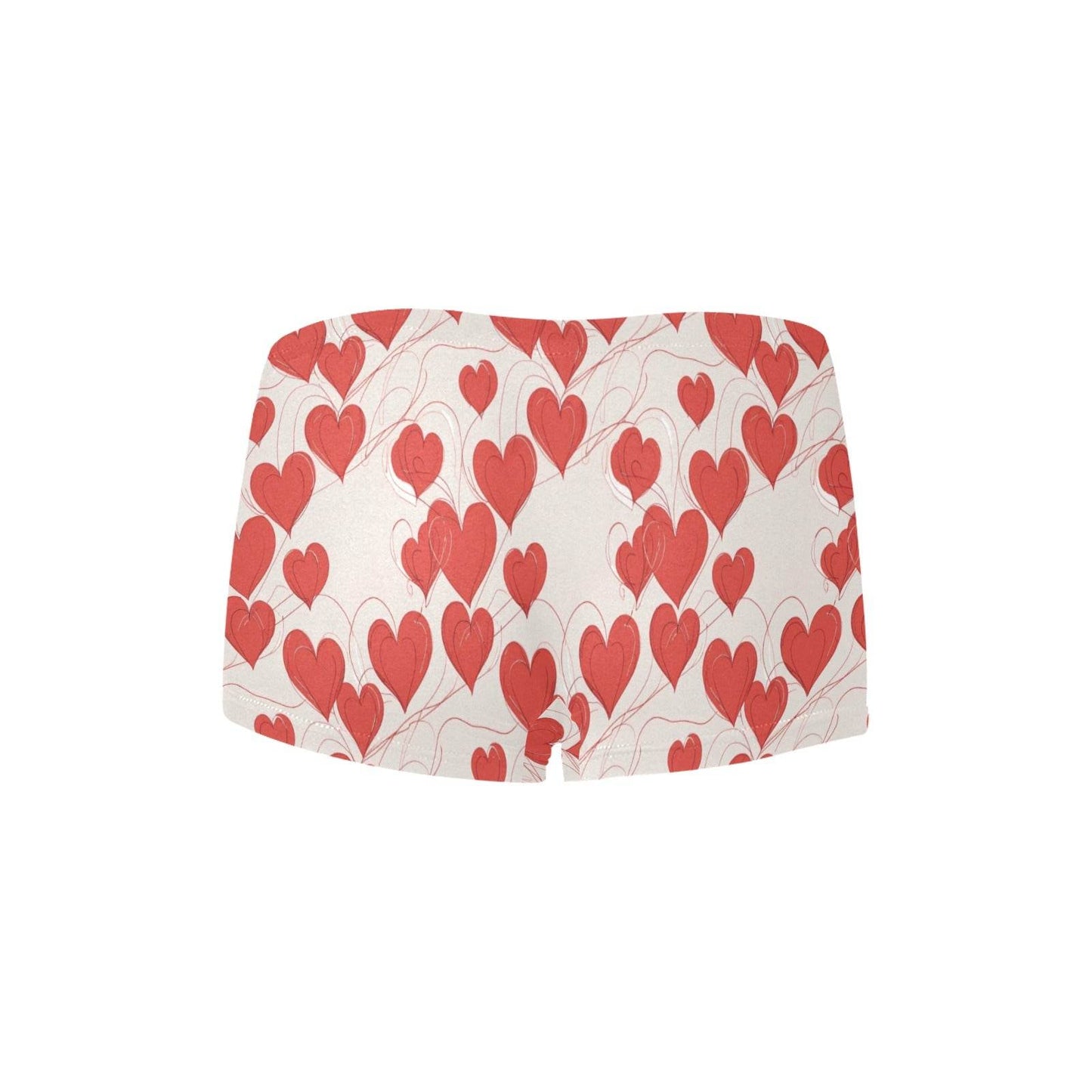 Minimal Hearts Women's Underwear Briefs Women's Boyshort Panties (Model L31) - DeRose Seasonal