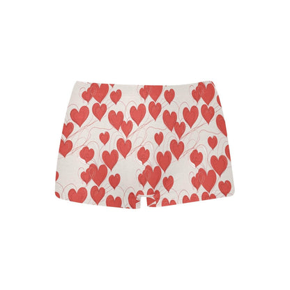 Minimal Hearts Women's Underwear Briefs Women's Boyshort Panties (Model L31) - DeRose Seasonal