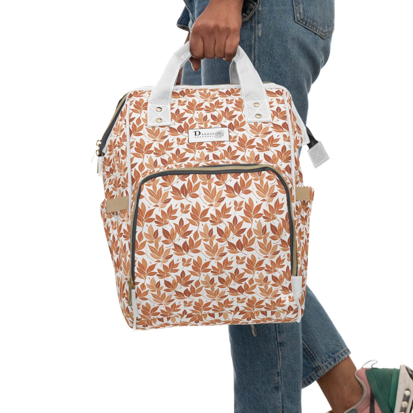 Multifunctional Autumn Leaves Diaper Backpack - DeRose Seasonal