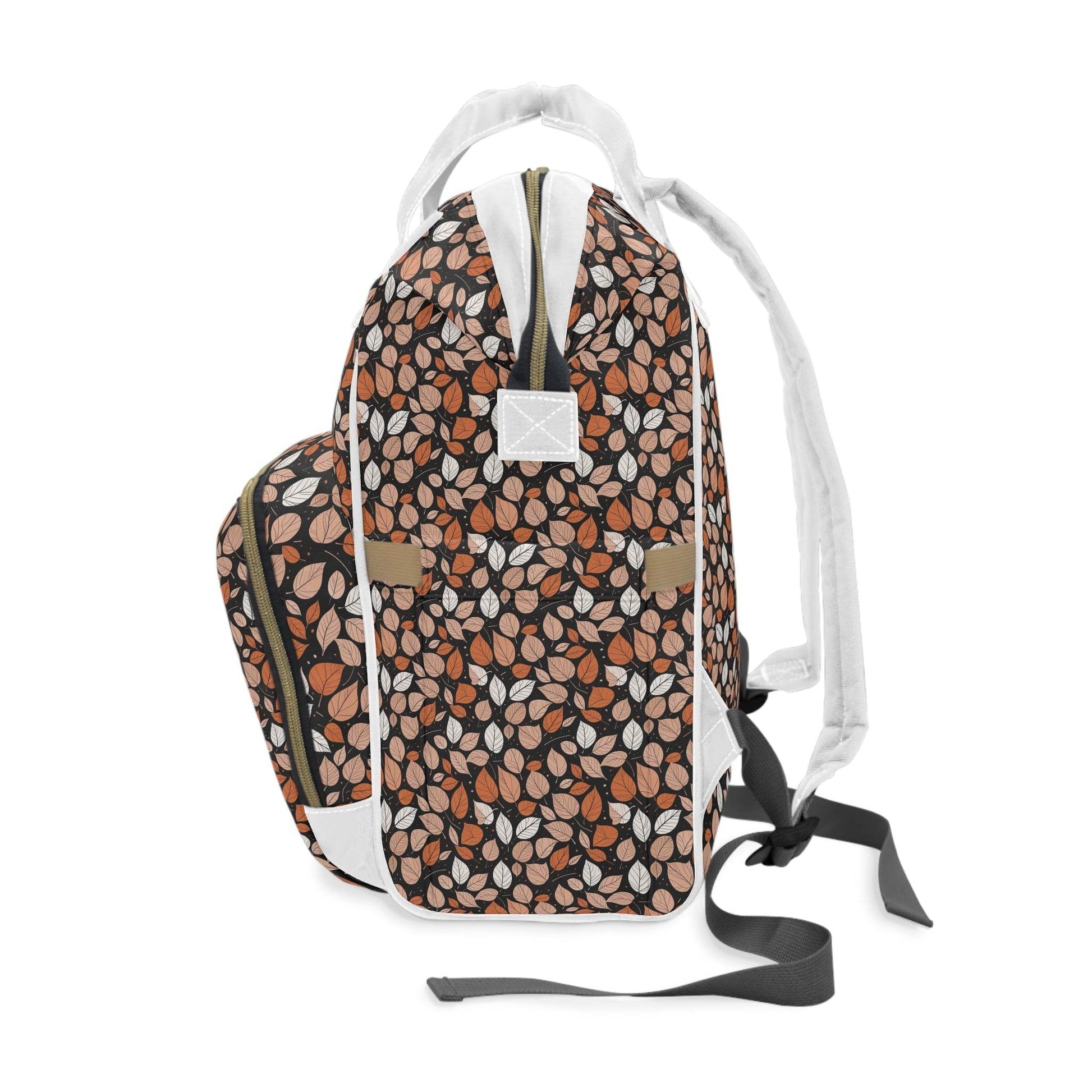 Multifunctional Dark Leaves Diaper Backpack - DeRose Seasonal