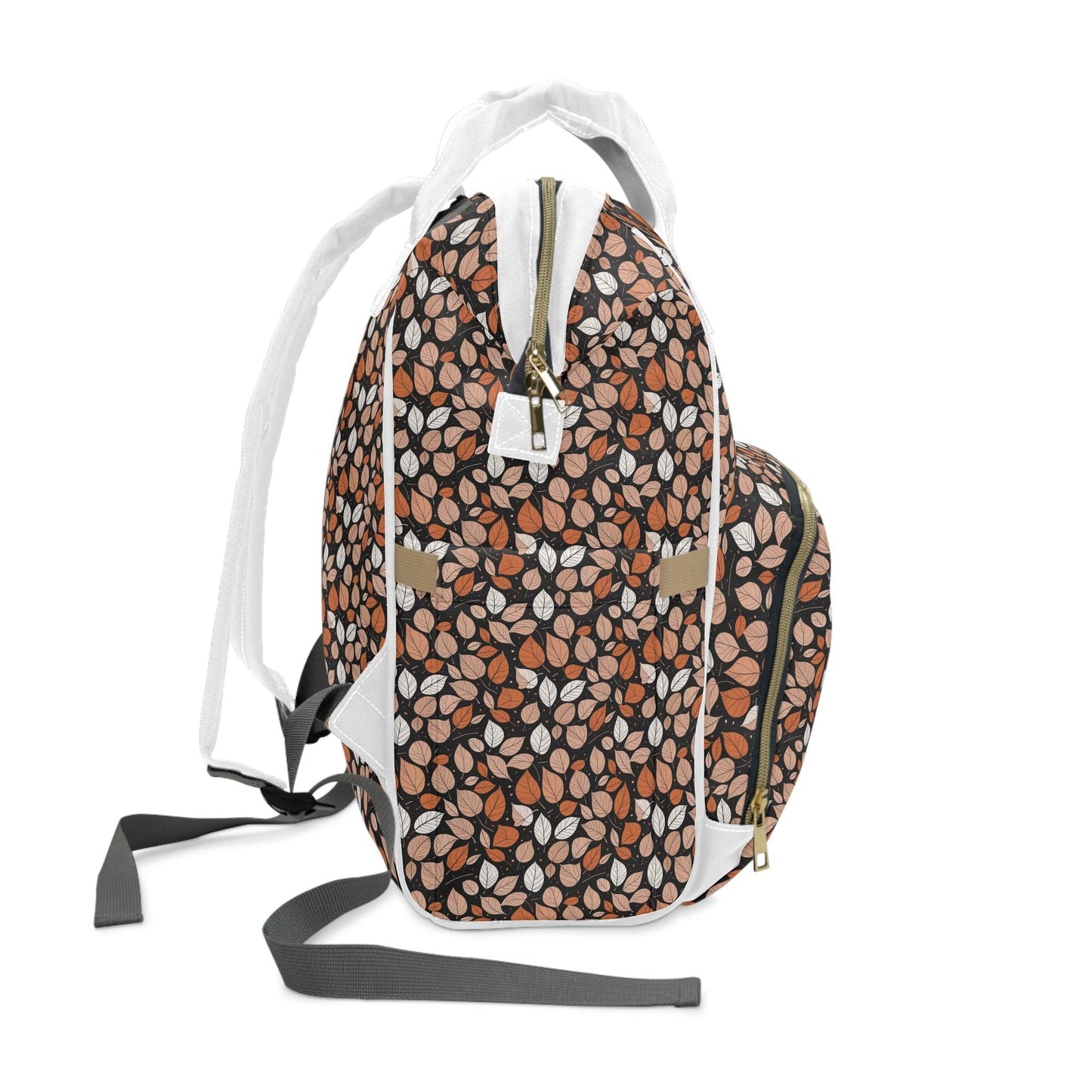 Multifunctional Dark Leaves Diaper Backpack - DeRose Seasonal