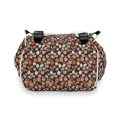 Multifunctional Dark Leaves Diaper Backpack - DeRose Seasonal