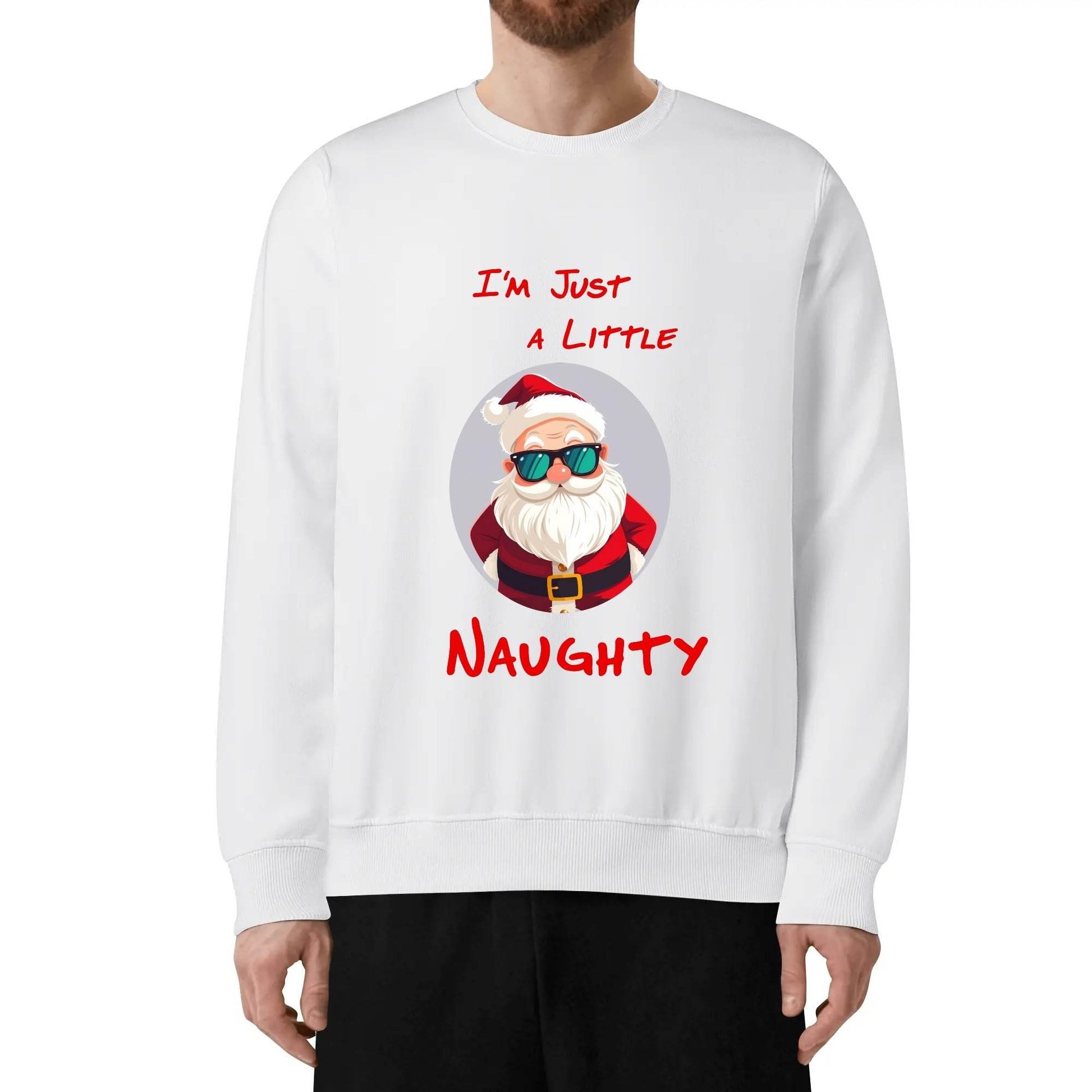 Naughty Santa Christmas Unisex Cotton Sweatshirt - DeRose Seasonal