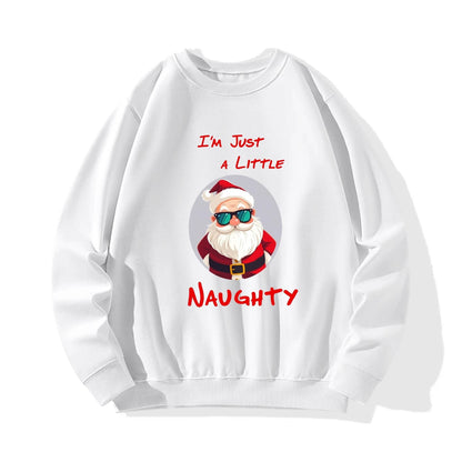 Naughty Santa Christmas Unisex Cotton Sweatshirt - DeRose Seasonal