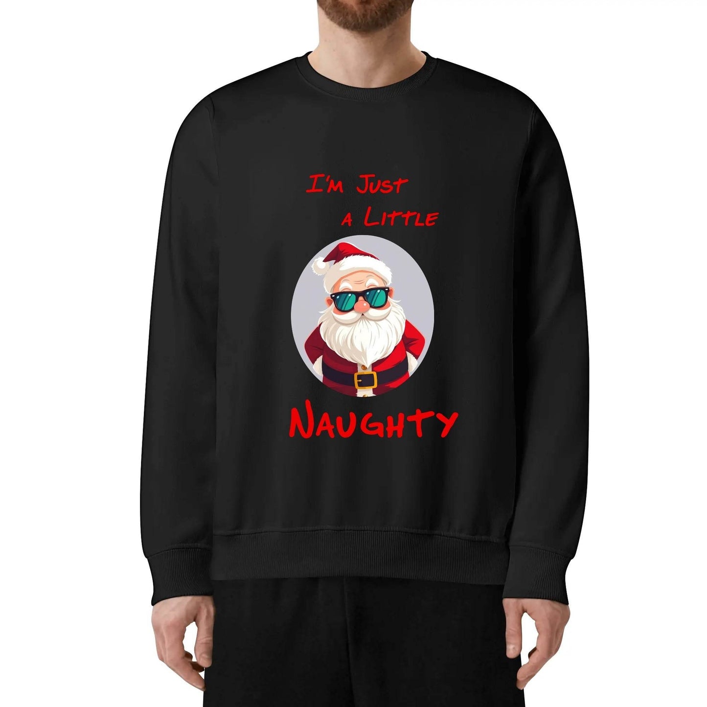 Naughty Santa Christmas Unisex Cotton Sweatshirt - DeRose Seasonal