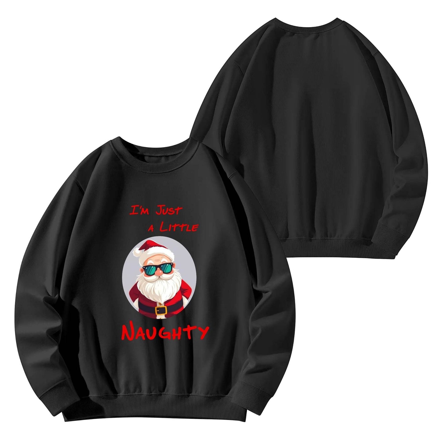 Naughty Santa Christmas Unisex Cotton Sweatshirt - DeRose Seasonal