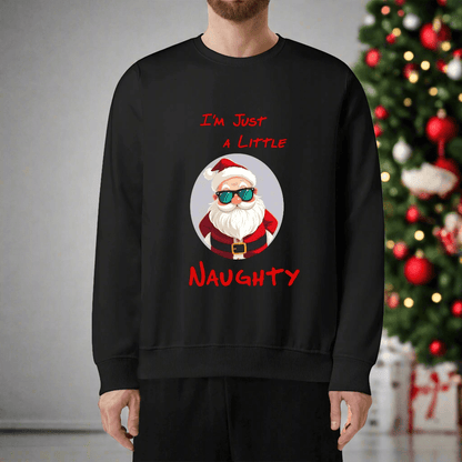 Naughty Santa Christmas Unisex Cotton Sweatshirt - DeRose Seasonal