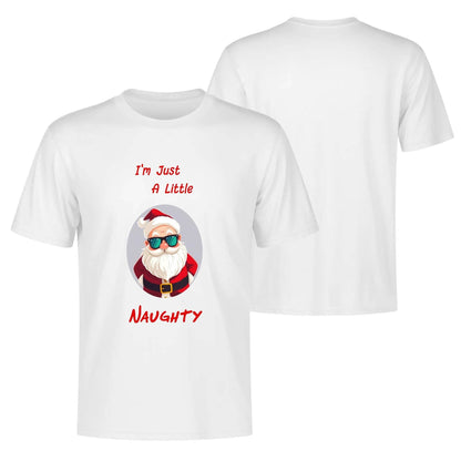 Naughty Santa Men's Cotton T-Shirt - DeRose Seasonal