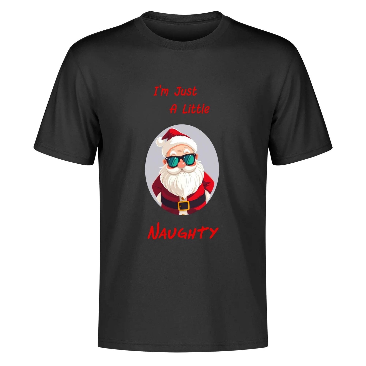 Naughty Santa Men's Cotton T-Shirt - DeRose Seasonal