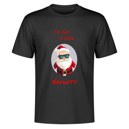 Naughty Santa Men's Cotton T-Shirt - DeRose Seasonal