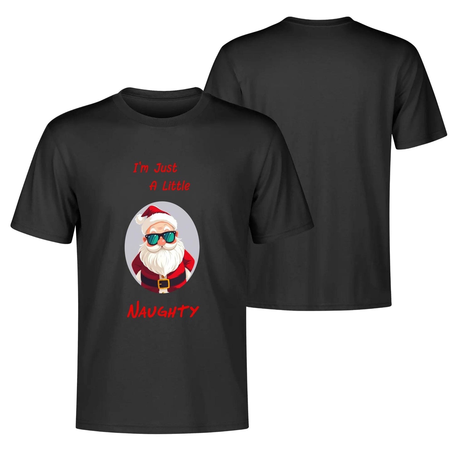 Naughty Santa Men's Cotton T-Shirt - DeRose Seasonal