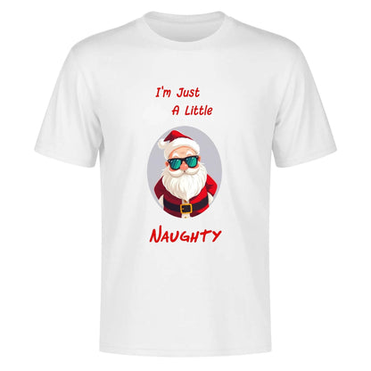 Naughty Santa Men's Cotton T-Shirt - DeRose Seasonal