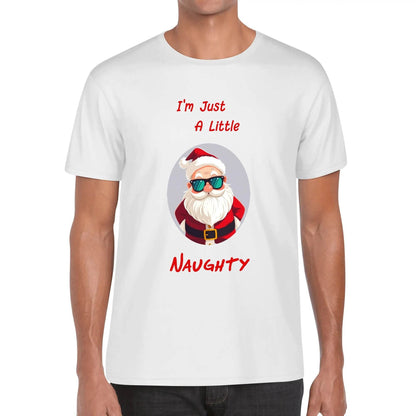Naughty Santa Men's Cotton T-Shirt - DeRose Seasonal