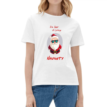 Naughty Santa Women's Cotton T-Shirt - DeRose Seasonal