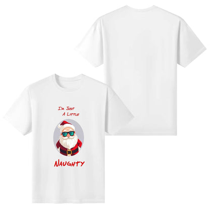 Naughty Santa Women's Cotton T-Shirt - DeRose Seasonal