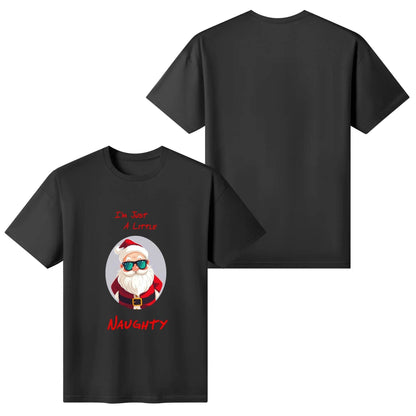 Naughty Santa Women's Cotton T-Shirt - DeRose Seasonal