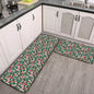Non-slip two-piece M kitchen mat | Flannel - ChristmasHolly3-1 - DeRose Seasonal