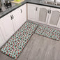 Non-slip two-piece M kitchen mat | Flannel - HollyBow1-1 - DeRose Seasonal