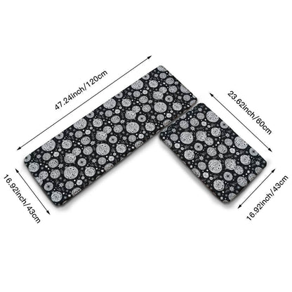 Non-slip two-piece M kitchen mat | Flannel - Ornaments1-1 - DeRose Seasonal