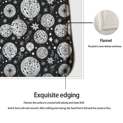 Non-slip two-piece M kitchen mat | Flannel - Ornaments1-1 - DeRose Seasonal