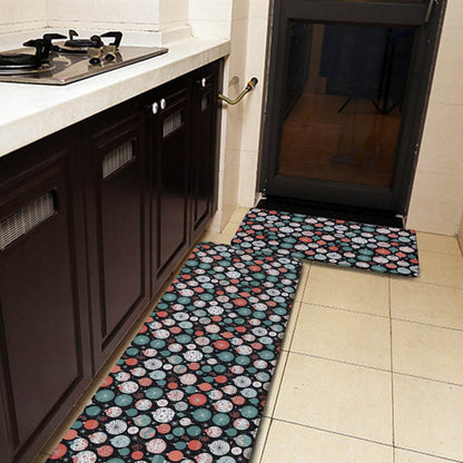 Non-slip two-piece M kitchen mat | Flannel - Ornaments3-1 - DeRose Seasonal