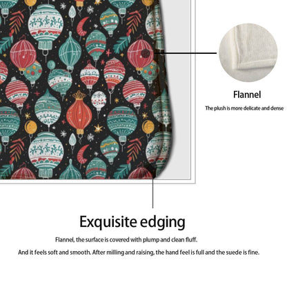 Non-slip two-piece M kitchen mat | Flannel - Ornaments4-1 - DeRose Seasonal