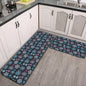 Non-slip two-piece M kitchen mat | Flannel - Party-Snow-Flakes - DeRose Seasonal