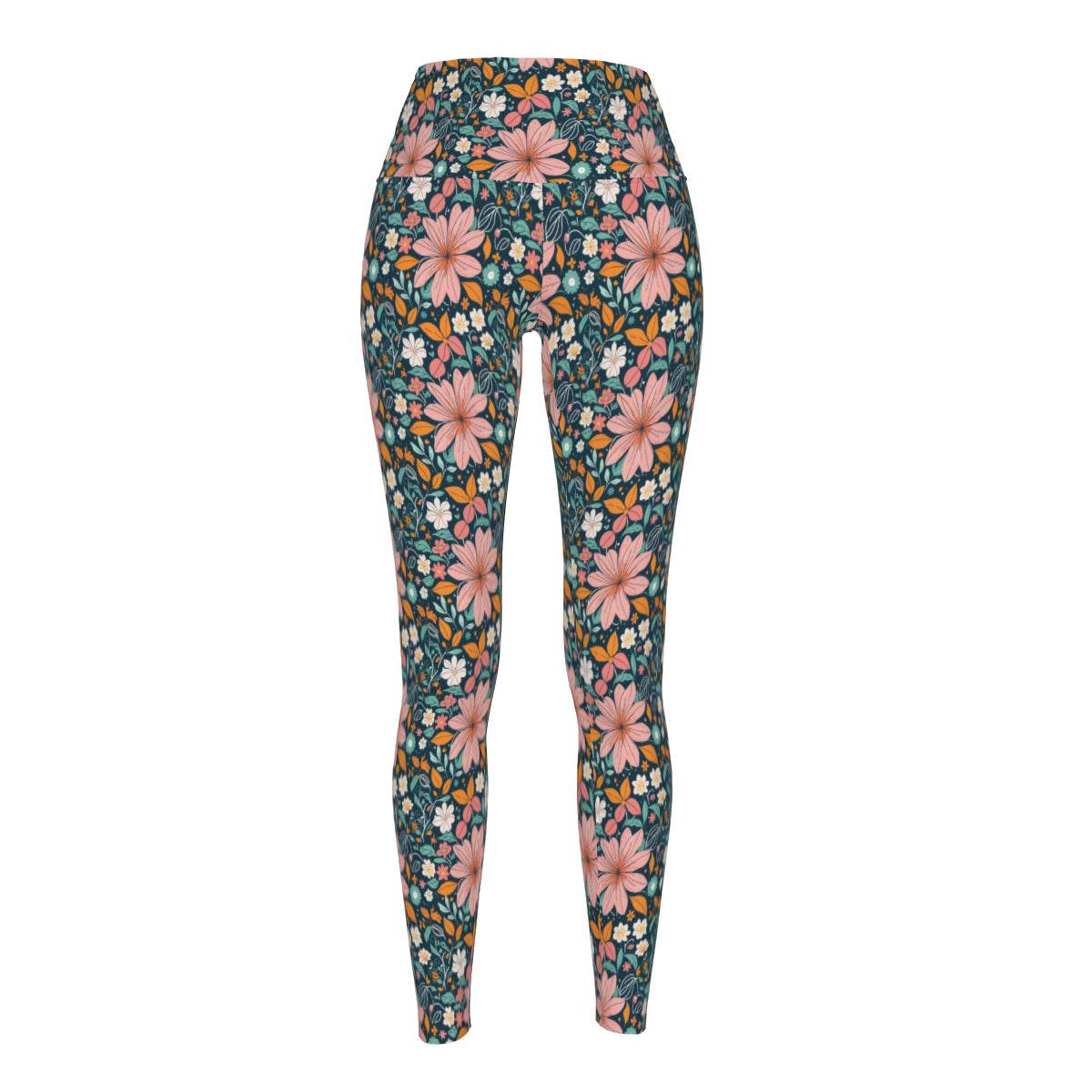 Wild Flowers Women's Polyester Yoga pants Leggings - DeRose Seasonal