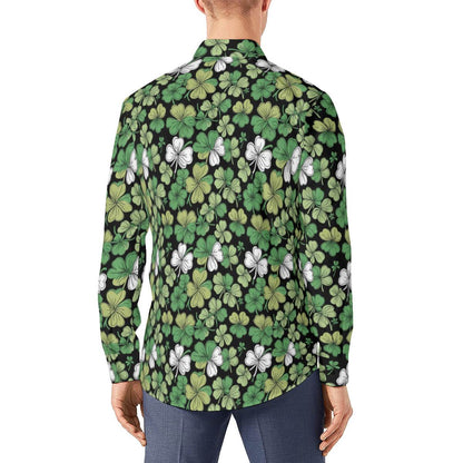 Clover Patch Men's Classic Long-Sleeved Shirt | Polyester - DeRose Seasonal