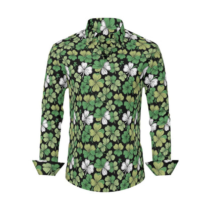 Clover Patch Men's Classic Long-Sleeved Shirt | Polyester - DeRose Seasonal