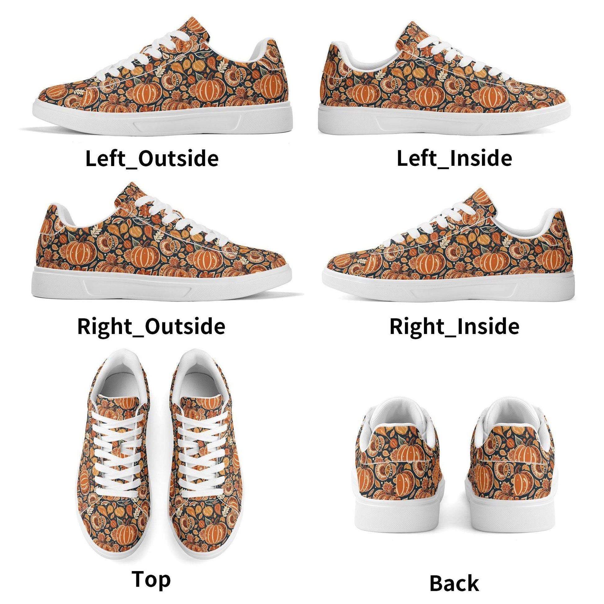 Original Pumpkin Patch Adult Lightweight Brand Low Top Leather Shoes - DeRose Seasonal