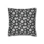 Black and White Ornament Spun Polyester Square Pillowcase - DeRose Seasonal