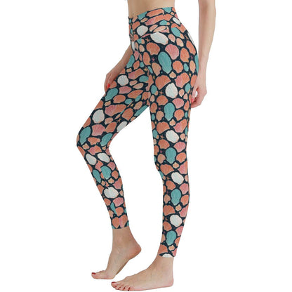 Big Shells and Stars Women's Polyester Yoga pants Leggings - DeRose Seasonal